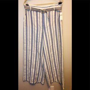 NWT Anthropologie ETT:TWA Wide Leg Linen Pants 12